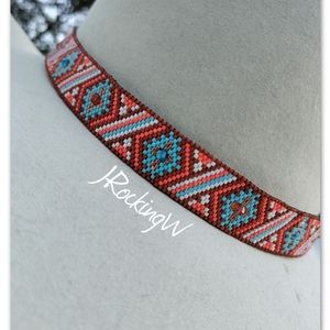 JRW Custom Cowboy Western Beaded  Hatband